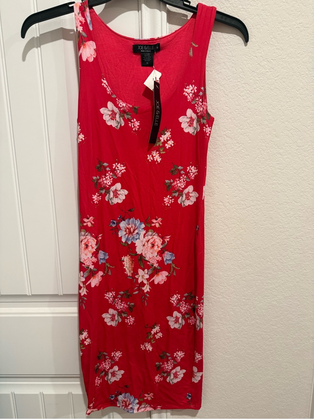 Joe & Elle Red Floral Sleeveless Midi Dress